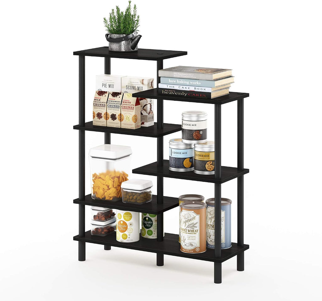 Espresso Zig‑Zag Display Shelf