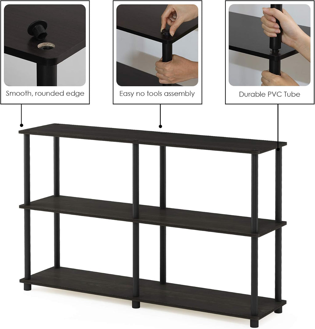 Espresso 3‑Tier Wide Corner Shelf
