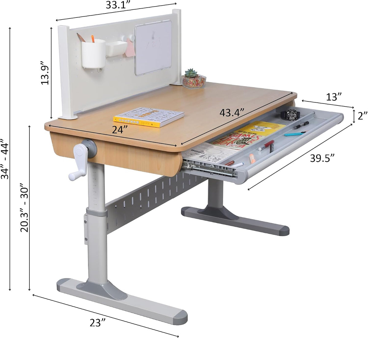 Series Height‑Adjustable Study Desk