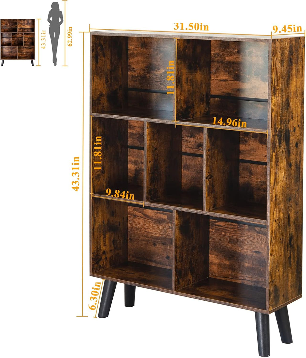 Brown Cube Open Storage Bookcase