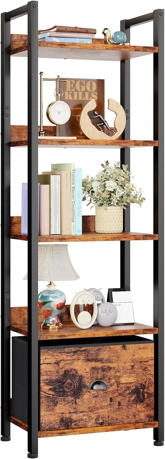 Industrial Drawer Storage Bookcase