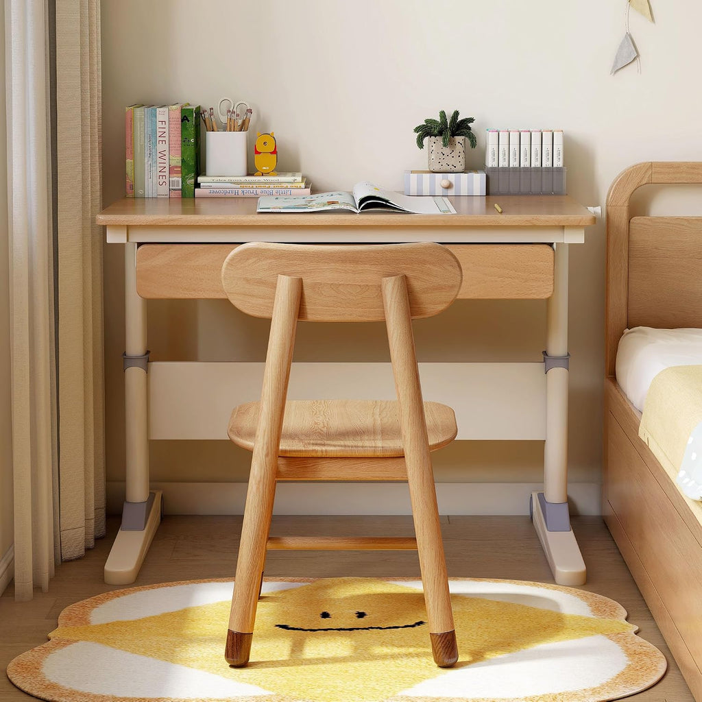 Beech Wood Hand‑Crank Kids Study Desk