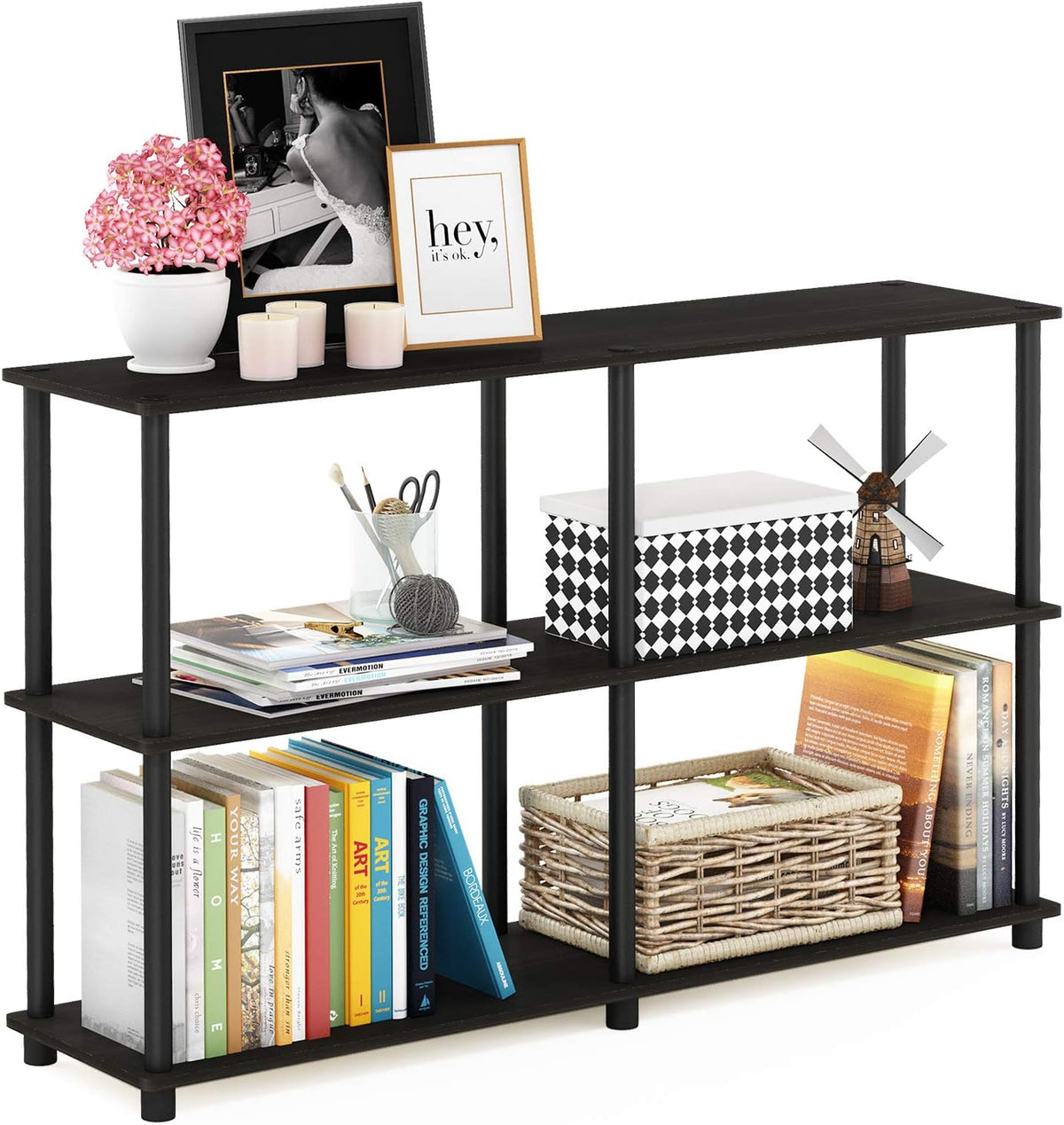 Espresso 3‑Tier Wide Corner Shelf
