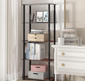 Dark Cherry 5‑Tier Corner Shelf