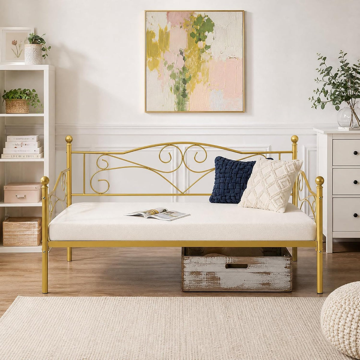 Gold Metal Twin Daybed Frame