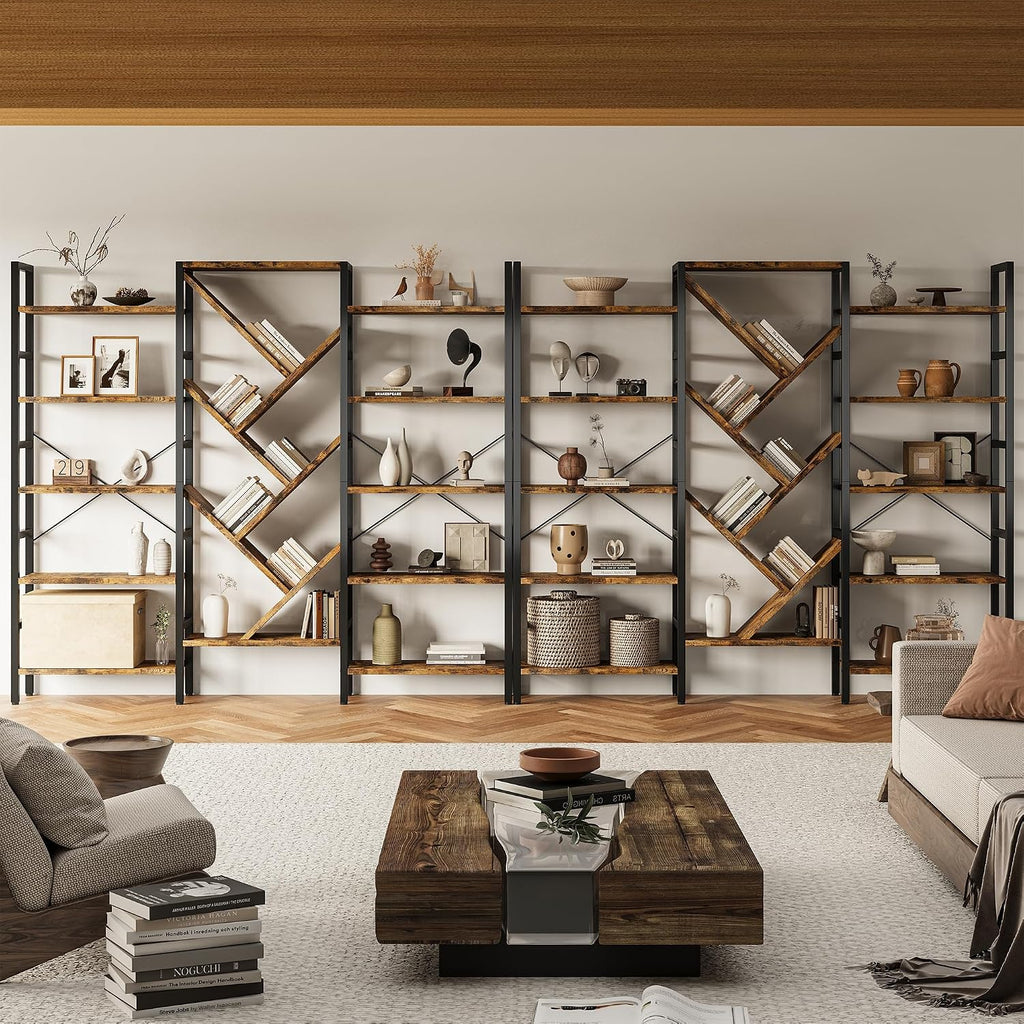 Rustic Large Open Display Bookcase