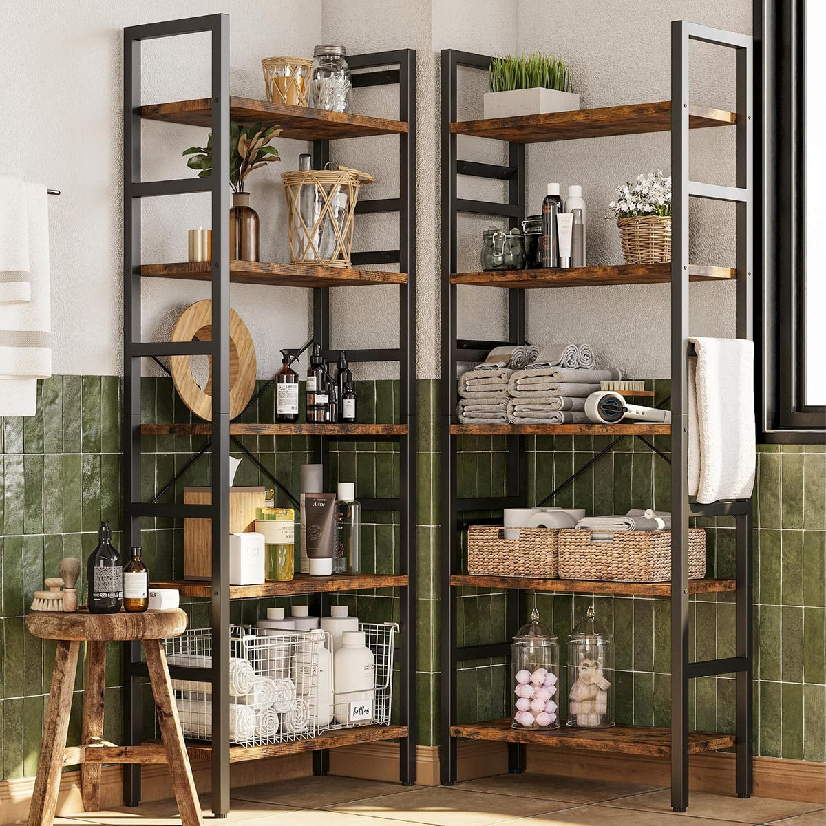 Rustic Large Open Display Bookcase